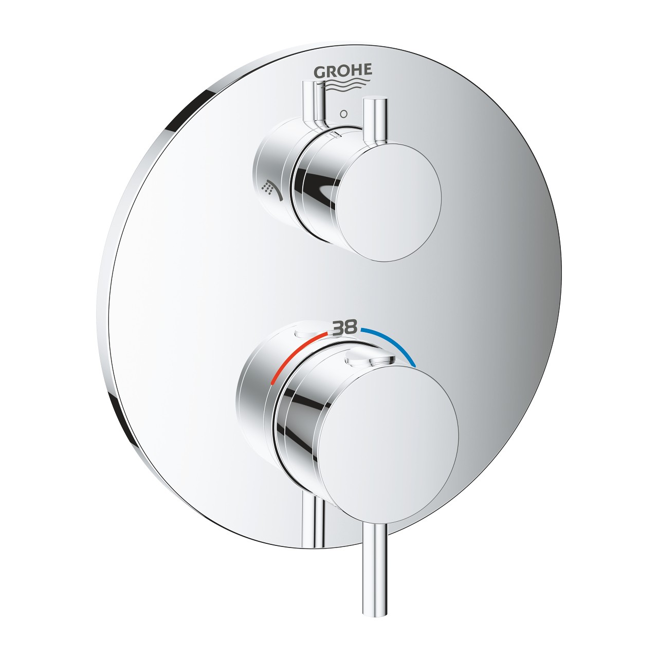 Grohe Atrio miscelatore termostatico per doccia con deviatore a 2 vie, finitura cromo - 24135003