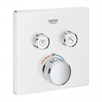 miscelatore termostatico Grohe Grohtherm SmartControl per doccia a 2 vie, bianco cromo - 29156LS0