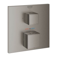 Grohe Grohtherm Cube miscelatore termostatico per doccia a 1 via, finitura grafite spazzolato - 24153AL0