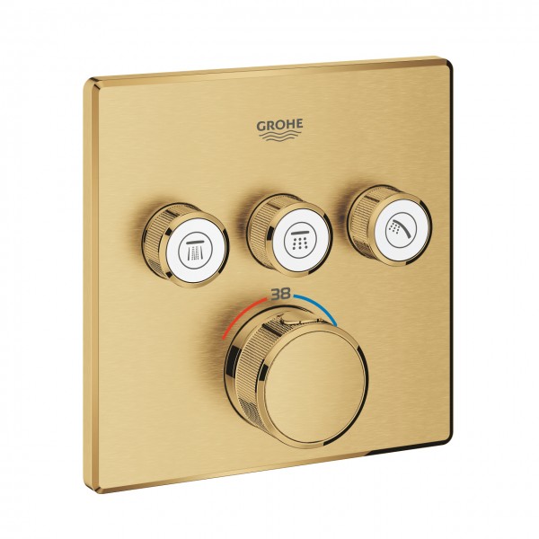 miscelatore termostatico a 3 vie Grohe Grohtherm SmartControl, finitura oro spazzolato - 29126GN0