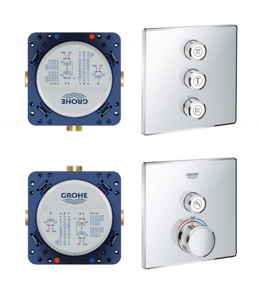 set miscelatore termostatico Grohe Grohtherm SmartControl per doccia a 4 vie CUBE404