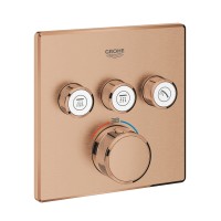 miscelatore termostatico a 3 vie Grohe Grohtherm SmartControl, finitura oro rosa spazzolato - 29126DL0