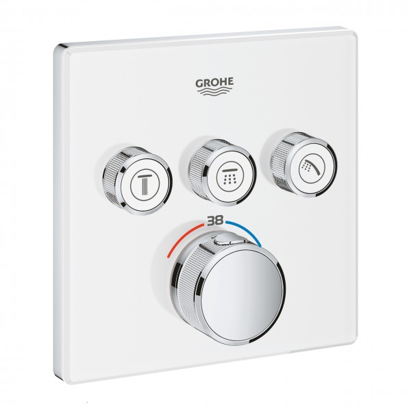 miscelatore termostatico Grohe Grohtherm SmartControl per doccia a 3 vie, bianco-cromo - 29157LS0