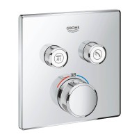 miscelatore termostatico Grohe Grohtherm SmartControl per doccia a 2 vie, finitura cromo - 29124000